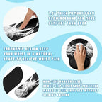 Skeleton Hands Desk Mat Set Dark Gothic Art Large Mouse Pad with Wrist Rest 4in1 Desk Mat for Desktop Ergonomic Keyboard Wrist Support Anti-Slip Computer Ergonomic Mouse Pad Home Office Gaming - Image 3