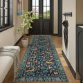 DUKINO 3x10 Washable Runner Rug, Non Slip Animal Rug for Hallway, Navy Blue by DUKINO