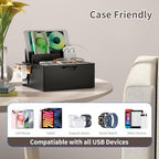 Pezin & Hulin Bamboo Charging Station with Power Charger & Cables-Natural - Image 2