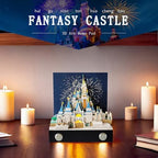 3D Memo Pad Art Sticky Notes, Fantasy Castle 3D Notepad with Light Paper Sculpture Art Multicolor Paper Note with Silhouette DIY Desk Decoration - Image 2