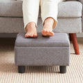 Small Foot Stool Under Desk Foot Stools Ottoman Footstool Foot Stools Small Footstools Foot Stool for Living Room Foot Rest 15" W x 12" D x 9.5" H Linen Dark Grey by BAKSEA