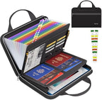 Tamfile Accordion File Organizer, Fireproof Expanding File Folder, Black by Tamfile