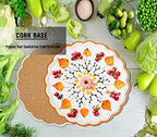 Ceramic Stone Trivet for Hot Pots Cork Base Heat Resistant Set of 4 - Image 2