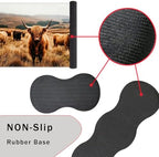 Keyboard Wrist Rest and Mouse Pad with Wrist Support Set Ergonomic Coaster,Memory Foam,Easy Typing Pain Relief,Large XL Desk Mat 31.5"x 11.8",Highland Cow in Field - Image 3