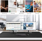 Mydours Extra Large 59" x 24" PU Leather Desk Pad,Gaming Mouse Pad, Black - Image 2