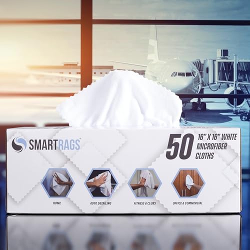 Arkwright Smart Rags Microfiber Cleaning Cloths Bulk, Case of 400, Lint Free 215 GSM Reusable Towels for Auto, Office and Household Cleaning, 16 x 16 in, White - Image 4