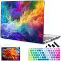 Mektron Case for 13.5" Microsoft Surface Laptop 5/4/3 with Metal Palm Rest Model 1951/1868, 2019/2021/2022 Release Plastic Hard Shell Cover with Screen Protector + Keyboard Cover, Rainbow Cosmic by Mektron