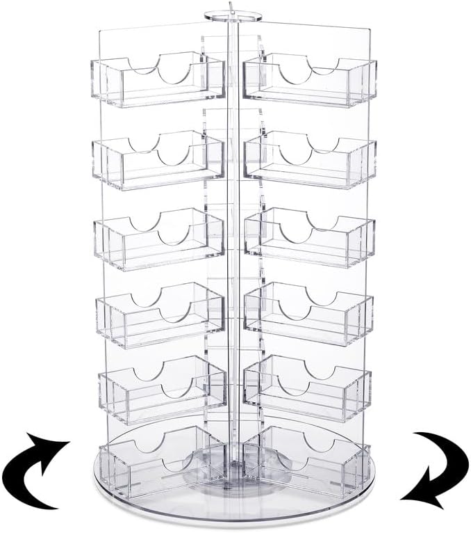 Huwena 36 Pocket Acrylic Clear Rotating Business Card Holder by Huwena