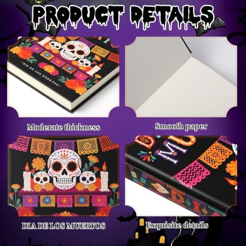 3 Pcs Day of the Dead Halloween Decor Books - Image 4