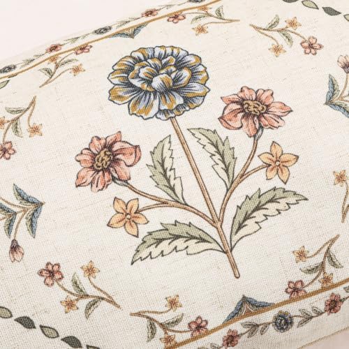 ISAENNE Designer Linen Throw Pillow Cover,Set of 2,28"x12"-Cornucopia B - Image 5