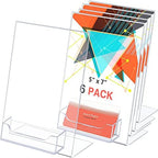 6 Pcs Acrylic Sign Holder Business Card Holder, 5 x 7 Inch, Side Insert by Crtiin