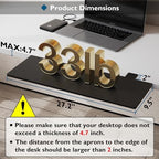 BONTEC Ergonomics Desk Extender Tray, 27.2 x 9.5 Inch, Black Carbon Fiber - Image 2