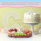 13.8" Extra Large Acrylic Letter Charcuterie Board Box, Reusable Fillable Letter Cake Candy Dish Display Serving Tray for Birthday Anniversary Party Decoration (C) - Image 5