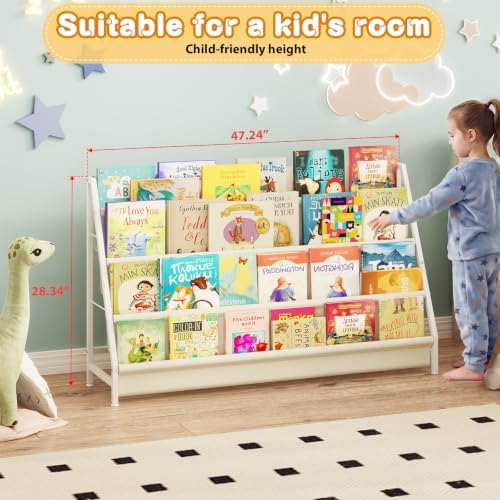 4-Tier Extended Kids Bookshelf, Book Shelf for kids rooms，bookshelf for kid - Image 2
