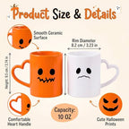 Pickmesh Halloween Coffee Mugs with Heart Handles, 6 Pack 10 Oz Cups - Image 2