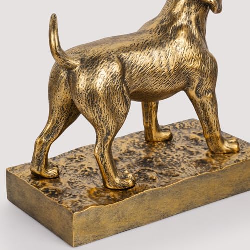 Decorative Bookends for Shelves, Labrador Dog Book Ends for Heavy Books, Lab Dog Statues Bookends for Heavy Books with Anti-Slip Base Book Holders for Home Office Decor (Gold) - Image 5