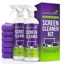 Screen Mom Ultimate Screen Cleaning Kit - 2 Pcs 16oz TV Screen Cleaner Spray and 6 Pcs Microfiber Cloths TV Cleaner Spray and Cloth, Laptop, Phone, iPad, Car and Computer Cleaning Kit Electronic by ScreenMom