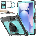 SEYMAC stock Case for Samsung Galaxy Tab S10+ Plus/ S9 FE+ Plus/ S9+ Plus 5G Tablet Case 12.4'' Protective with Screen Protector, Pen Holder, 360 Rotate Stand, Hand Strap, Shoulder Strap, SkyBlue1 by SEYMACstock