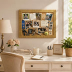 16x20 Cork Bulletin Board with Vintage Gold Frame for Memorabilia Tickets - Image 2