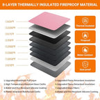 DocSafe 5200°F Fireproof Document Organizer Box with Lock, Pink (Soft) - Image 3