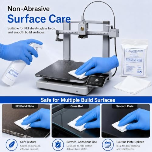 3D Printer Cleaning Kit, 300PCS Lint Free Microfiber Cloths, 6 x 6 Inch - Image 2