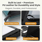 Universal Padfolio Case – Tablet Portfolio Organizer with Notepad Holder – Compatible with iPad 10th 11th Gen, iPad Pro 11, iPad 7 8 9 10.2 10.9 and 9.7 inches - Image 6