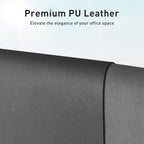 Aothia Faux Leather Desk Mat – Large Mouse Pad, Non-Slip PU Leather Blotter, Waterproof Writing Surface for Office and Home (Grey, 47.2" x 23.6") - Image 2