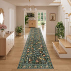 DUKINO 3x14 Runner Rug for Hallway, Washable Animal Kitchen Rugs, Black - Image 5