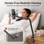 iPad Holder For Desk, Adjustable Tablet Arm iPad Desk Mount with C-Clamp - Image 2