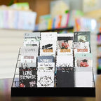 Queekay 6 Tier Wire Countertop Rack black Comic Book Holders Wide Wire Magazine Rack Tabletop Display Stand for Table Top Book Brochure Literature Comic Greeting Card Shelf Holder Stand - Image 4