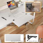 Desk Extender 24‘’ x 12 Inch Foldable Table Extension Folding Wall Table Keyboard Extender for Desk Clamp-on Shelf for Dorm Bunk, Office, Kitchen Bar, RV Countertop, Laundry Room (White) - Image 3