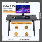BestOffice | 47" Gaming Table | Blue | R-Shaped Computer Desk - Image 4