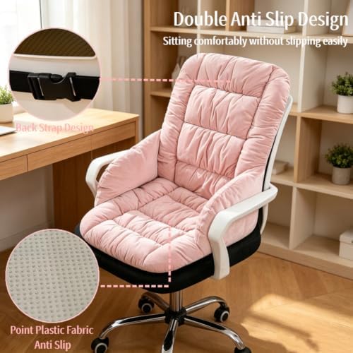 Desk Chair Cushion Office Chair Pad with High Back Support Seat Cushion with Non-Slip Bottom for Office Car Home Dining Room Kitchen - Image 4