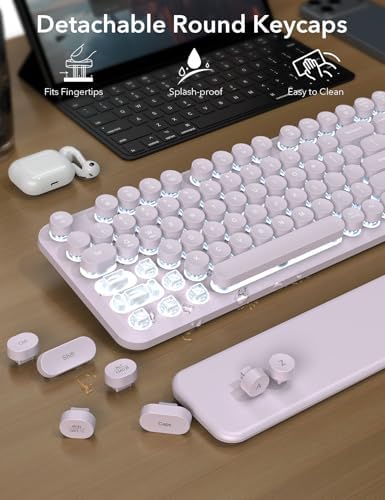 Wireless Keyboard and Mouse Backlit - Typewriter, Magnetic Wrist Rest - Image 6