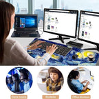 Mouse Pad,Large Pink Desk Mat, 4in1 XXL Mousepad + Keyboard Wrist Rest+Mouse Wrist Rest+Coaster Set with Ergonomic Desk Pad for Home Office Table Computer-Abstract Night Sky - Image 7
