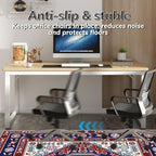 Office Chair Mat for Hardwood Floor, 48"x60" Desk Chair Mat for Rolling Chair Easy to Clean, Anti-Slip Floor Protector Rug Easy Glide Desk Computer Chair Mats for Home Office(Red Blue) - Image 3