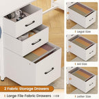 SEDETA 58'' L Shaped Computer Office Desk with 3 Drawers and Bookshelf - Image 3