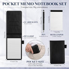 6 Set Small Pocket Notepad with Pen Holder A7 Mini Notepad - Image 2