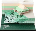 Shimizu Temple Japan 3D Paper Note Three-Dimensional Memo Pad Sticky Notes Paper Bookmark Pen Holder Creative Birthday Gift (Green) by SIWEME