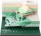 Shimizu Temple Japan 3D Paper Note Three-Dimensional Memo Pad Sticky Notes Paper Bookmark Pen Holder Creative Birthday Gift (Green) by SIWEME