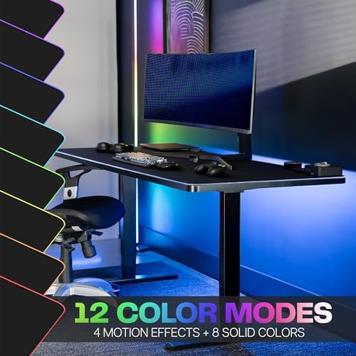 VIVO Black Extra Large 71 x 30 in Full Size Desk Pad with RGB, DESK-PAD72 - Image 4