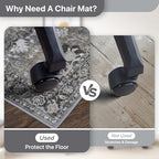 36"x60" Office Chair Mat for Hardwood Floor, Non-Slip Washable Black - Image 4