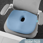Skechers Seat Cushion Memory Foam,Donut Pillow Office Chair Cushion for Tailbone Pain Relief,Butt Pillow for Office Chair,Car seat Cushion,Long Sitting Office Workers,and Car Drivers,Blue - Image 4