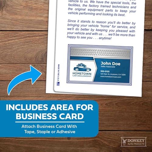 Vehicle Papers Wallets - Car Document Holders (50 per Pack) (Blue) - Image 5