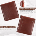 E NET-CASE Case for Kindle Scribe 10.2 inch 2024 & 2022 Released - Business Handheld Design Upgraded PU Leather Cover for Kindle Scribe Digital Paper with Zipper & Pen Holder (Brown) - Image 5