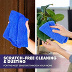 Microfiber Wholesale Pronto Cloths, Dual-Sided Microfiber Cleaning Towels, Soft Plush & Scrub Cloths for Dusting, Scrubbing, Kitchen, Windows & Car Detailing, Absorbent Bulk 50-Pack Blue - Image 4