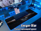 JMIYAV White RGB Gaming Mouse Pad 31.5x12 Inch PC XL Large Extended Mousepad Glowing Led Light Up Desk Pad Non-Slip Rubber Base Computer Cool Mouse Mat Desk Accessories Gaming Setup Singularity - Image 2