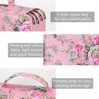 Vomgomfom PU Leather Pencil Case, Holds 100 Markers/300 Pens,Pink Rose - Image 3