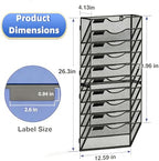 Delifox 10-Tier Wall File Organizer, Hanging Wall Files Holder for Papers, Folders, Clipboard, Wall Organizer Magazine Rack for Office Home School Classroom - Image 3