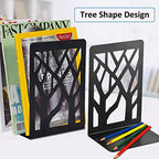 Metal Bookends Black 6 Pair - Heavy Duty Book Stoppers for Shelves - Decorative Book Ends - Image 6